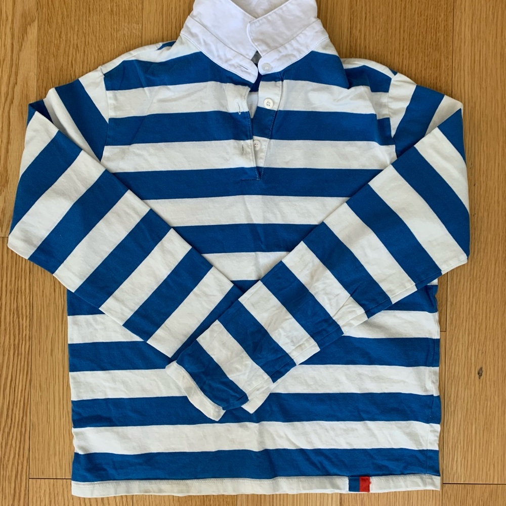 KULE striped long sleeve polo